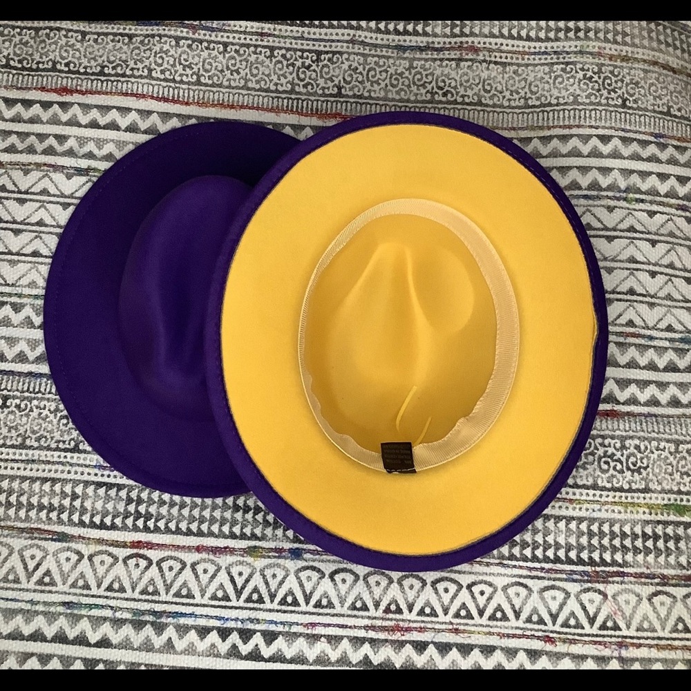 Purple Fedora / Yellow Bottom